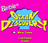 Barbie Ocean Discovery box art for GameBoy Color